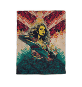 Close-up of the Surfing 1 02 Twin Comforter showing its detailed surfing print and the cozy, soft fabric, ideal for a restful night's sleep.